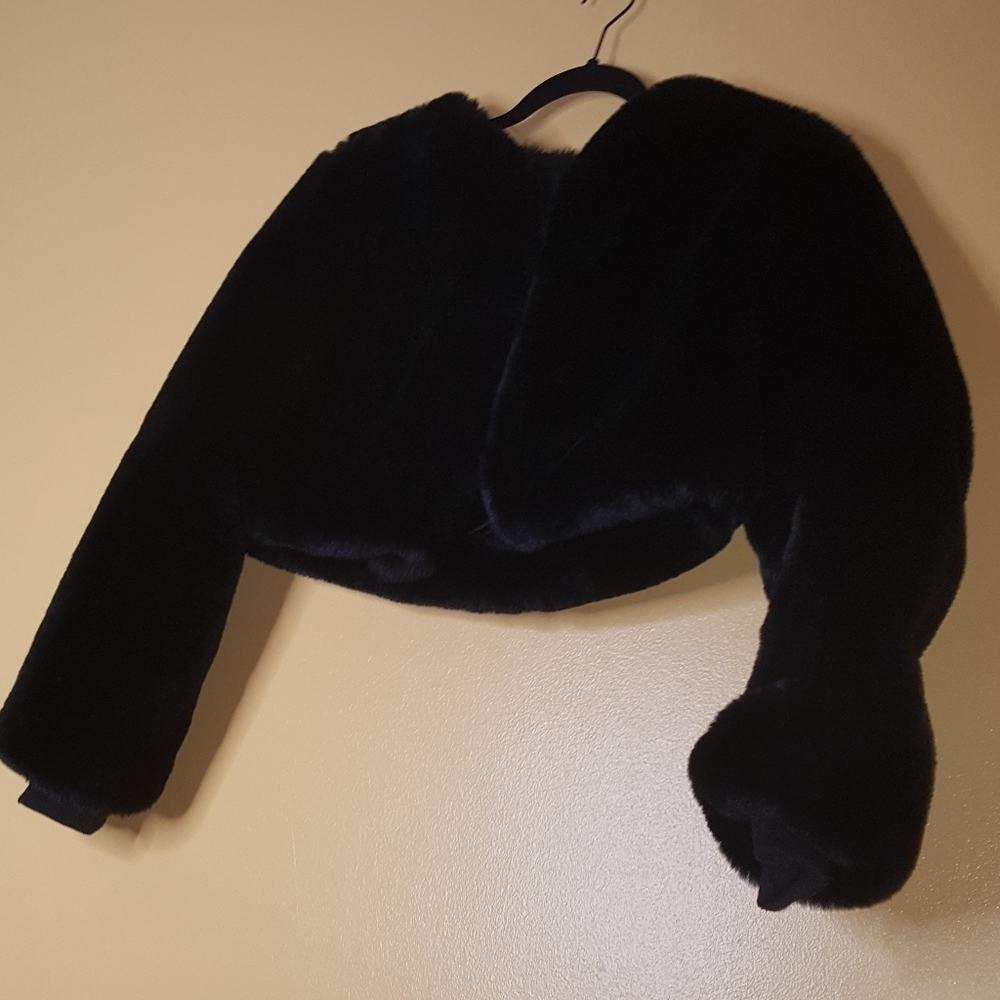 Black faux fur